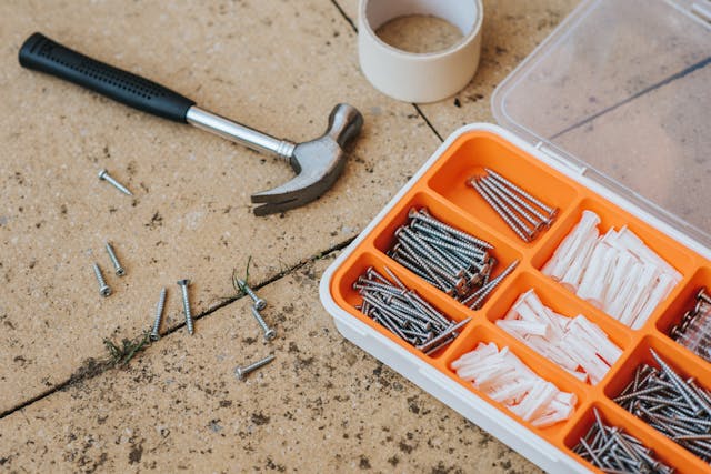 hammer and screws