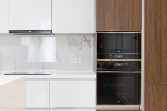 kitchen interior with sleek appliances